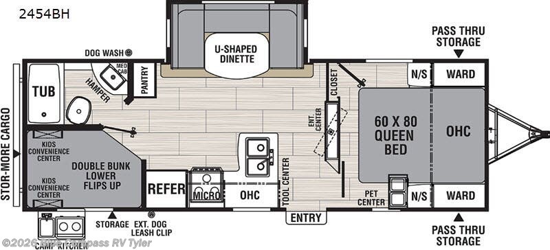 2019 Coachmen Spirit Ultra Lite 2454BH - Used Travel Trailer For Sale by Blue Compass RV Tyler in Tyler, Texas features Slideout