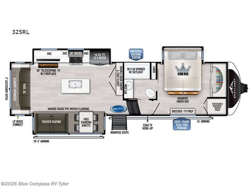 2022 East to West Ahara 325RL - Used Fifth Wheel For Sale by Blue Compass RV Tyler in Tyler, Texas features Slideout