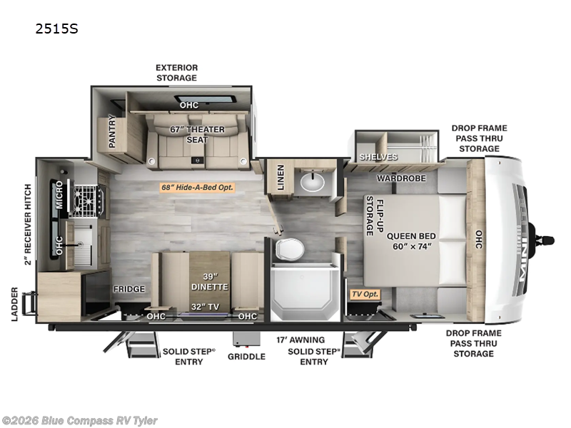 2024 Forest River Rockwood Mini Lite 2515S - Used Travel Trailer For Sale by Blue Compass RV Tyler in Tyler, Texas features Slideout
