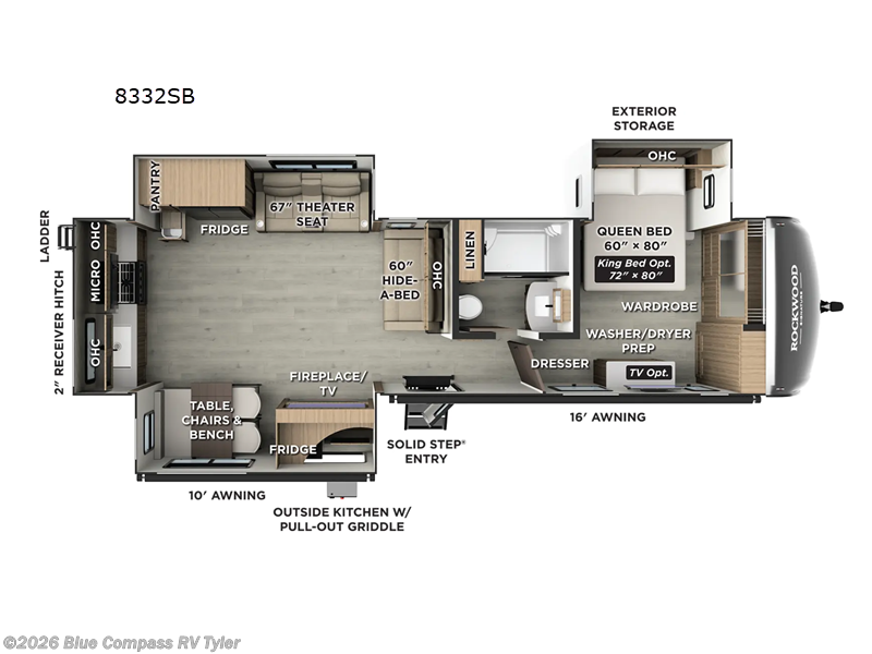 2026 Forest River Rockwood Signature 8332SB - New Travel Trailer For Sale by Blue Compass RV Tyler in Tyler, Texas features Slideout