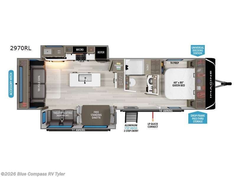 2026 Grand Design Imagine 2970RL - New Travel Trailer For Sale by Blue Compass RV Tyler in Tyler, Texas features Slideout