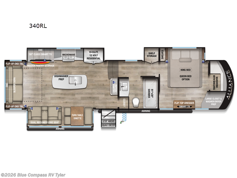 2026 Alliance RV Paradigm 340RL - New Fifth Wheel For Sale by Blue Compass RV Tyler in Tyler, Texas features Slideout