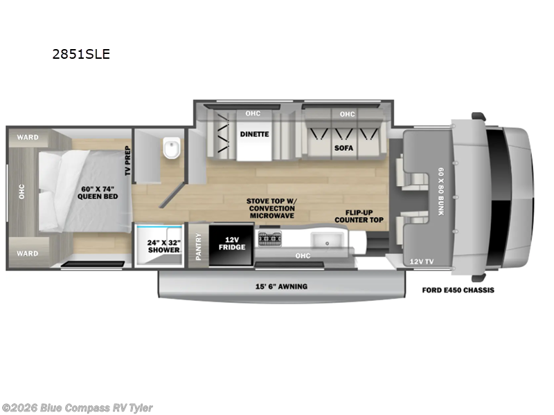 2026 Forest River Forester LE 2851SLE Ford - New Class C For Sale by Blue Compass RV Tyler in Tyler, Texas features Slideout