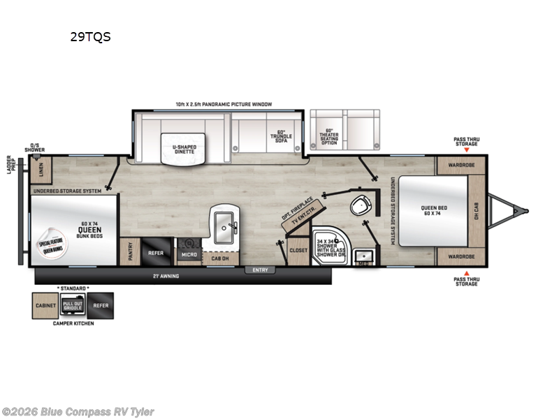 2026 Forest River Aurora 29TQS - New Travel Trailer For Sale by Blue Compass RV Tyler in Tyler, Texas features Slideout