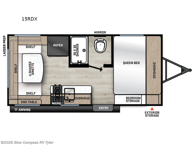 2026 Forest River Aurora Light 15RDX - New Travel Trailer For Sale by Blue Compass RV Tyler in Tyler, Texas