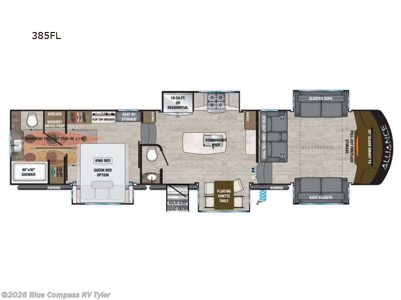 2021 Alliance RV Paradigm 385FL - Used Fifth Wheel For Sale by Blue Compass RV Tyler in Tyler, Texas features Slideout