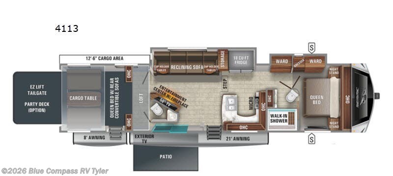 2021 Jayco Seismic 4113 - Used Toy Hauler For Sale by Blue Compass RV Tyler in Tyler, Texas features Slideout