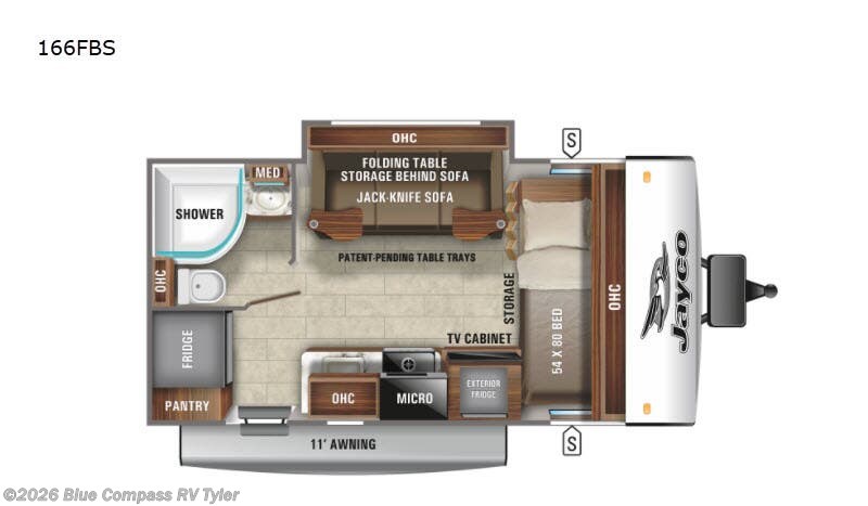 2021 Jayco Jay Feather Micro 166FBS - Used Travel Trailer For Sale by Blue Compass RV Tyler in Tyler, Texas features Slideout