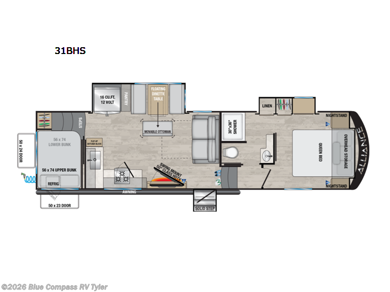 2022 Alliance RV Avenue 31BHS - Used Fifth Wheel For Sale by Blue Compass RV Tyler in Tyler, Texas features Slideout