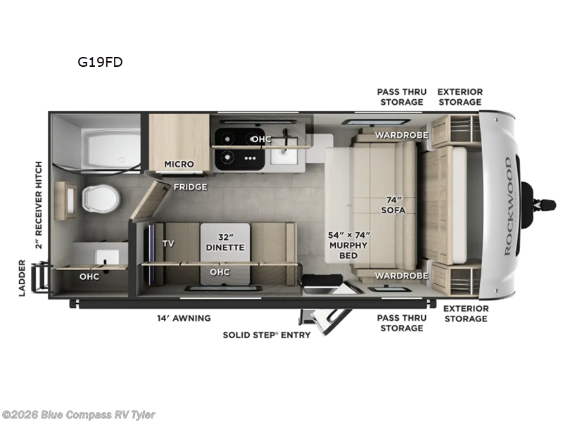 2026 Forest River Rockwood Geo Pro G19FD - New Travel Trailer For Sale by Blue Compass RV Tyler in Tyler, Texas