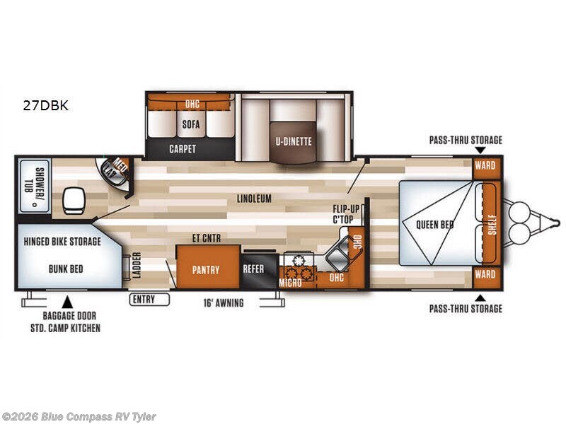 2017 Forest River Salem 27DBK - Used Travel Trailer For Sale by Blue Compass RV Tyler in Tyler, Texas features Slideout