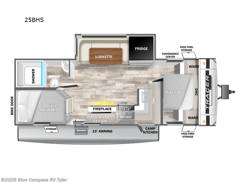 2024 Prime Time Tracer 25BHS - Used Travel Trailer For Sale by Blue Compass RV Tyler in Tyler, Texas features Slideout
