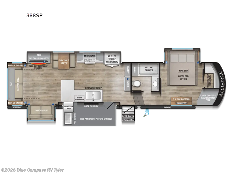2027 Alliance RV Paradigm 388SP - New Fifth Wheel For Sale by Blue Compass RV Tyler in Tyler, Texas features Slideout