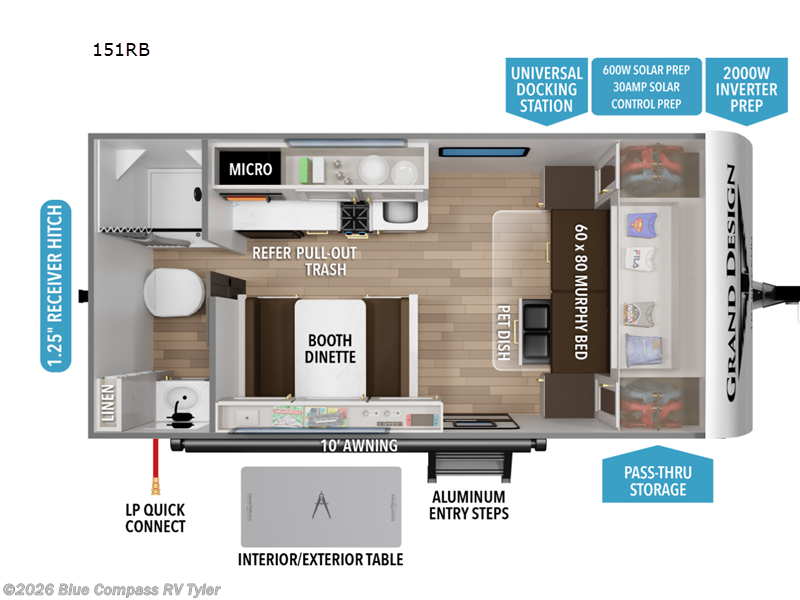 2026 Grand Design Transcend One 151RB - New Travel Trailer For Sale by Blue Compass RV Tyler in Tyler, Texas