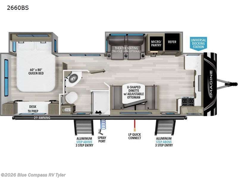 2024 Grand Design Imagine 2660BS - Used Travel Trailer For Sale by Blue Compass RV Tyler in Tyler, Texas features Slideout
