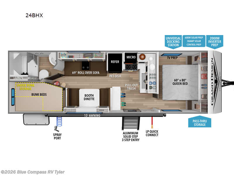 2027 Grand Design Transcend Xplor 24BHX - New Travel Trailer For Sale by Blue Compass RV Tyler in Tyler, Texas