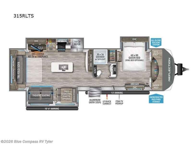 2023 Grand Design Reflection 315RLTS - Used Travel Trailer For Sale by Blue Compass RV Tyler in Tyler, Texas features Slideout