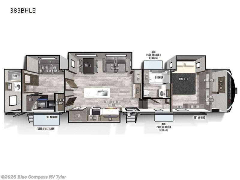 2022 Forest River Cardinal Limited 383BHLE - Used Fifth Wheel For Sale by Blue Compass RV Tyler in Tyler, Texas features Slideout
