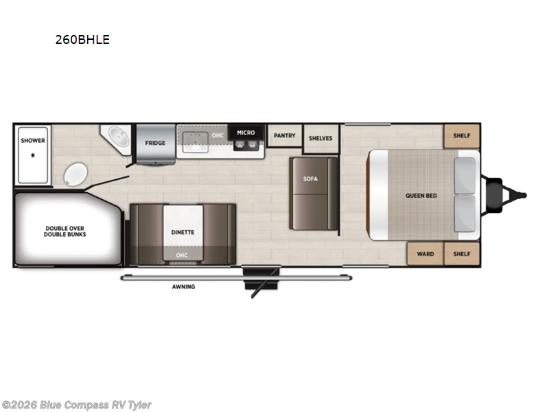 2026 Forest River Salem FSX 260BHLE - Used Travel Trailer For Sale by Blue Compass RV Tyler in Tyler, Texas