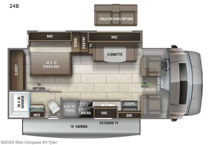 2021 Entegra Coach Odyssey 24B - Used Class C For Sale by Blue Compass RV Tyler in Tyler, Texas features Slideout