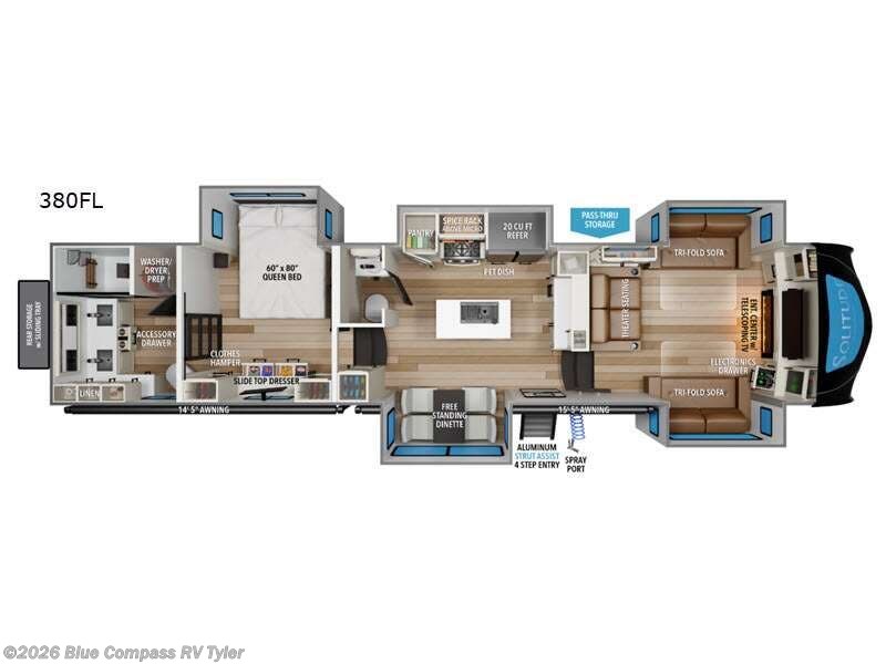 2027 Grand Design Solitude 380FL - New Fifth Wheel For Sale by Blue Compass RV Tyler in Tyler, Texas features Slideout