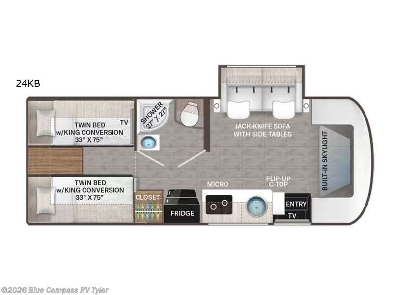 2027 Thor Motor Coach Compass AWD 24KB - New Class B+ For Sale by Blue Compass RV Tyler in Tyler, Texas features Slideout