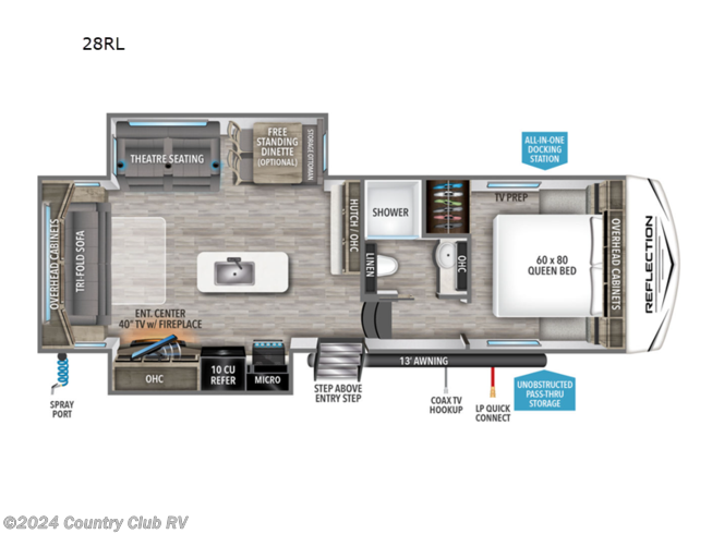 2024 Grand Design Reflection 100 Series 28RL - New Fifth Wheel For Sale by Country Club RV in Yuma, Arizona