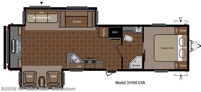 2012 Keystone Springdale 311RESSR - Used Travel Trailer For Sale by RV Value Mart - Behtlehem in Bath, Pennsylvania features Slideout
