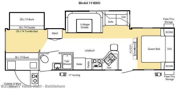 2010 Keystone Sprinter 311BHS - Used Travel Trailer For Sale by RV Value Mart - Behtlehem in Bath, Pennsylvania features Slideout
