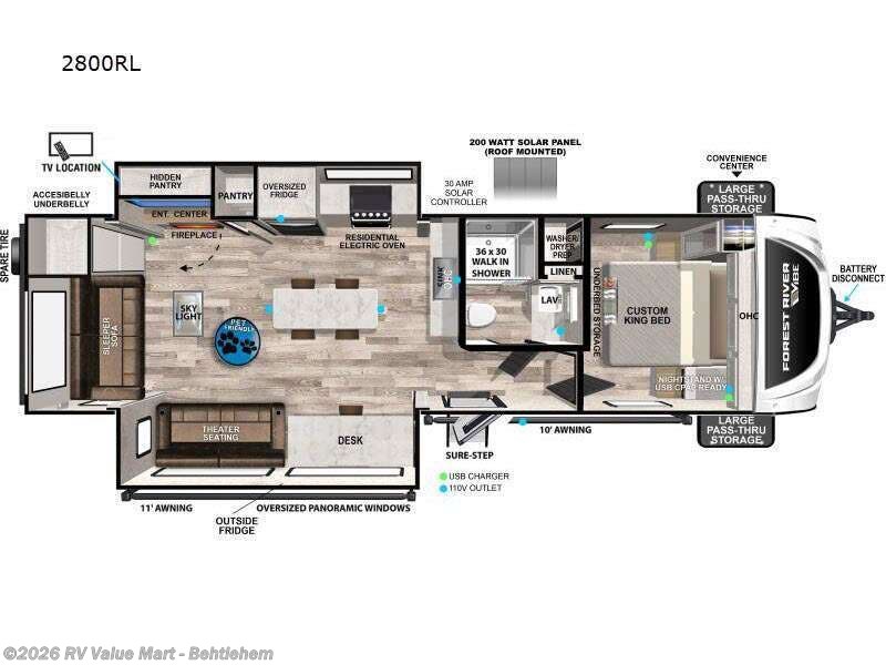 2025 Forest River Vibe 2800RL - New Travel Trailer For Sale by RV Value Mart - Behtlehem in Bath, Pennsylvania features Slideout