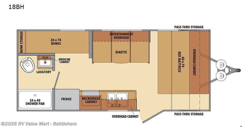 2019 Shasta Oasis 18BH - Used Travel Trailer For Sale by RV Value Mart - Behtlehem in Bath, Pennsylvania