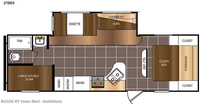 2016 Prime Time Avenger ATI 27BBS - Used Travel Trailer For Sale by RV Value Mart - Behtlehem in Bath, Pennsylvania features Slideout