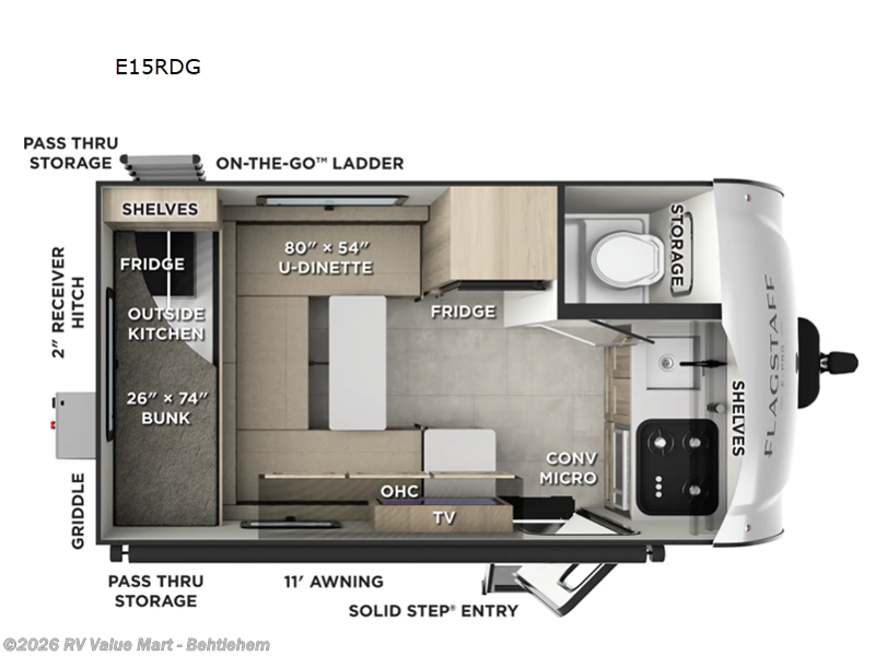 2026 Forest River Flagstaff E-Pro E15RDG - New Travel Trailer For Sale by RV Value Mart - Behtlehem in Bath, Pennsylvania