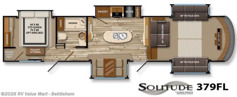 2015 Grand Design Solitude 379FL - Used Fifth Wheel For Sale by RV Value Mart - Behtlehem in Bath, Pennsylvania features Slideout