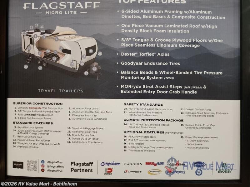2026 Flagstaff Micro Lite 22FBS by Forest River from RV Value Mart - Behtlehem in Bath, Pennsylvania
