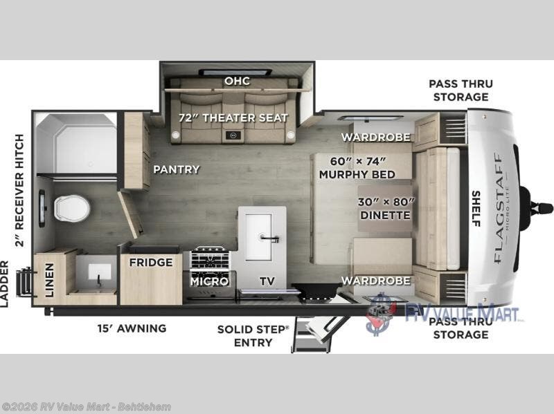 2026 Forest River Flagstaff Micro Lite 21SRB - New Travel Trailer For Sale by RV Value Mart - Behtlehem in Bath, Pennsylvania