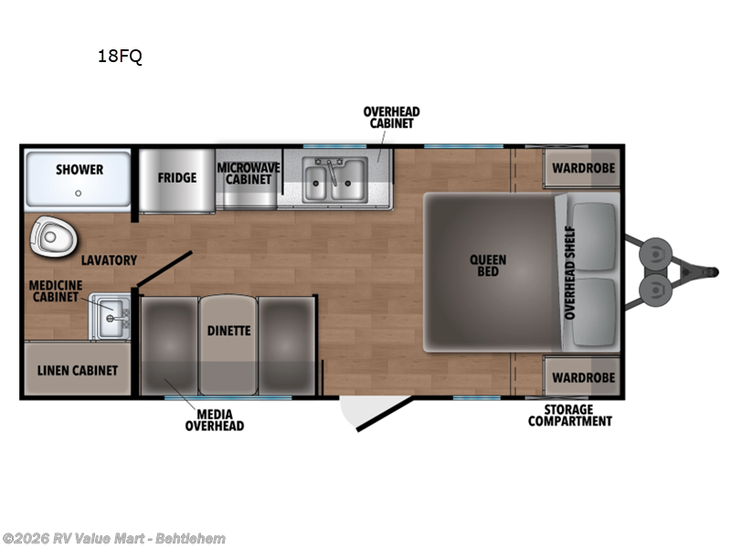 2026 Shasta Compact 18FQ - New Travel Trailer For Sale by RV Value Mart - Behtlehem in Bath, Pennsylvania