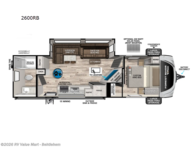 2026 Forest River Vibe 2600RB - New Travel Trailer For Sale by RV Value Mart - Behtlehem in Bath, Pennsylvania features Slideout