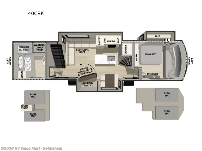 2026 Forest River Cedar Creek Cottage 40CBK - New Destination Trailer For Sale by RV Value Mart - Behtlehem in Bath, Pennsylvania features Slideout