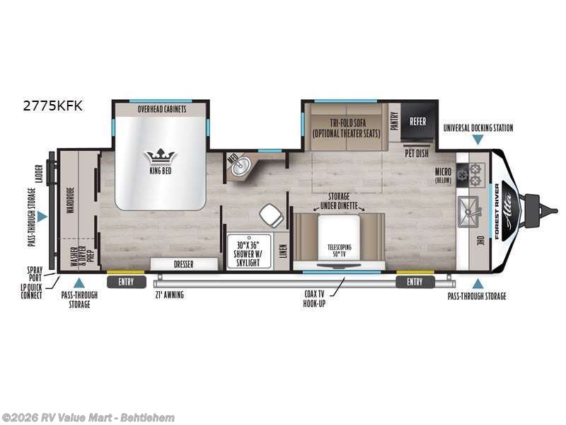 2026 East to West Alta 2775KFK - New Travel Trailer For Sale by RV Value Mart - Behtlehem in Bath, Pennsylvania features Slideout