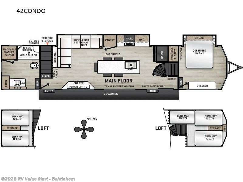 2026 Coachmen Catalina Destination Series 42CONDO - New Destination Trailer For Sale by RV Value Mart - Behtlehem in Bath, Pennsylvania features Slideout