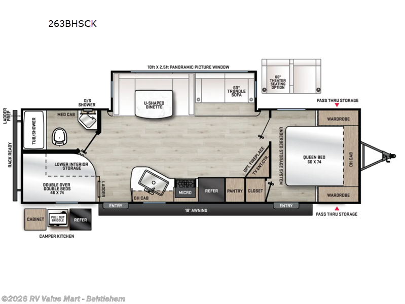 2026 Coachmen Catalina Legacy Edition 263BHSCK - New Travel Trailer For Sale by RV Value Mart - Behtlehem in Bath, Pennsylvania features Slideout