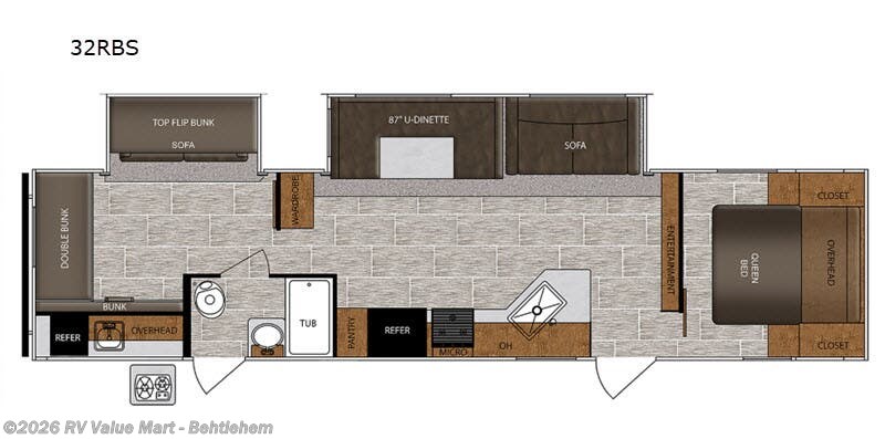 2019 Prime Time Avenger 32RBS - Used Travel Trailer For Sale by RV Value Mart - Behtlehem in Bath, Pennsylvania features Slideout