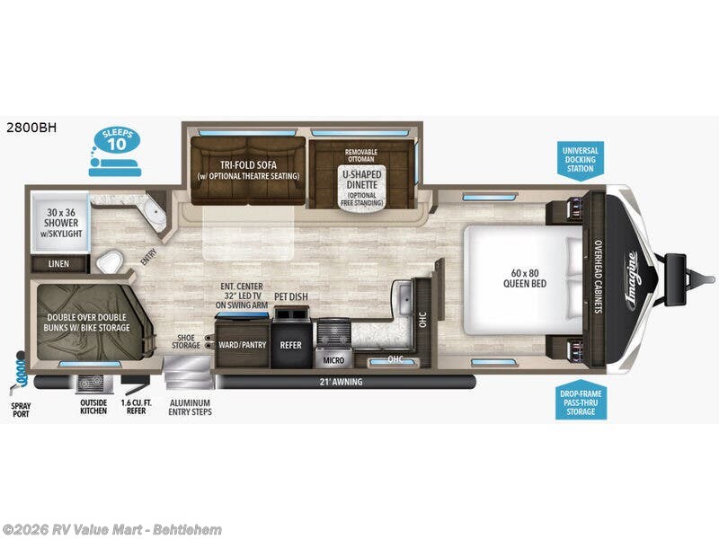 2017 Grand Design Imagine 2800BH - Used Travel Trailer For Sale by RV Value Mart - Behtlehem in Bath, Pennsylvania features Slideout