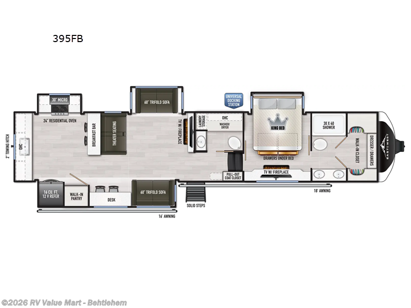 2026 East to West Ahara 395FB - New Fifth Wheel For Sale by RV Value Mart - Behtlehem in Bath, Pennsylvania features Slideout