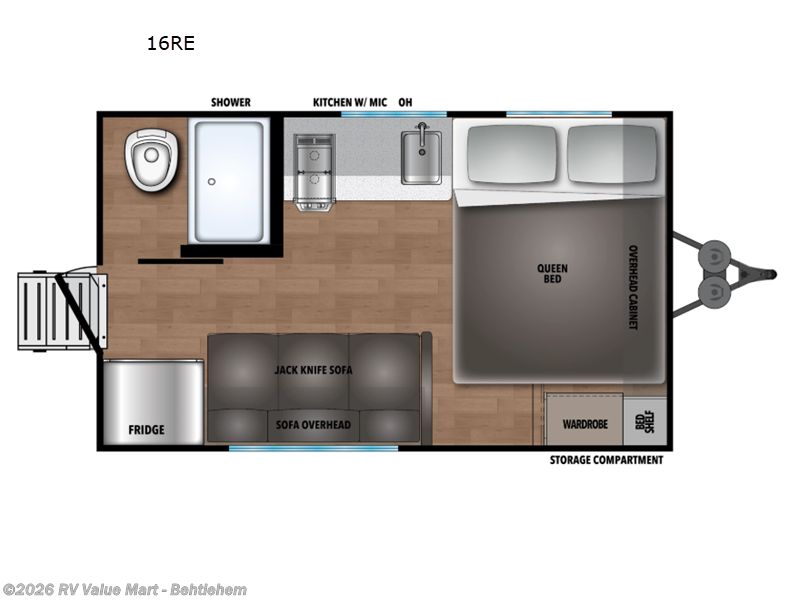2026 Shasta Compact 16RE - Used Travel Trailer For Sale by RV Value Mart - Behtlehem in Bath, Pennsylvania