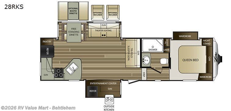 2017 Keystone Cougar X-Lite 28RKS - Used Fifth Wheel For Sale by RV Value Mart - Behtlehem in Bath, Pennsylvania features Slideout