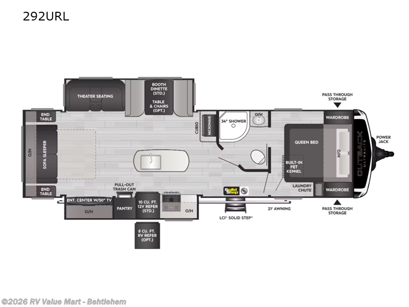 2023 Keystone Outback Ultra Lite 292URL - Used Travel Trailer For Sale by RV Value Mart - Behtlehem in Bath, Pennsylvania features Slideout