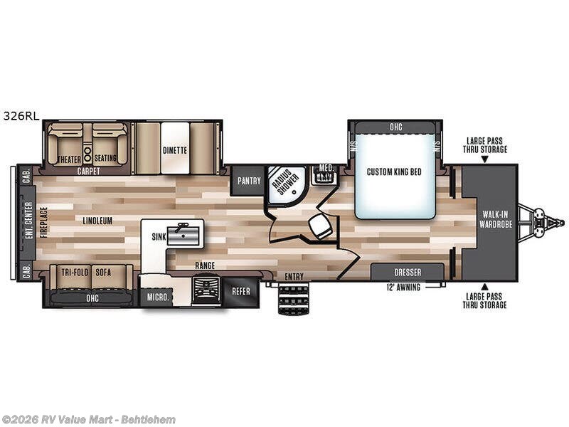 2017 Forest River Salem Hemisphere Lite 326RL - Used Travel Trailer For Sale by RV Value Mart - Behtlehem in Bath, Pennsylvania features Slideout