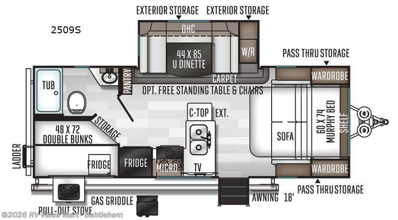 2020 Forest River Rockwood Mini Lite 2509S - Used Travel Trailer For Sale by RV Value Mart - Behtlehem in Bath, Pennsylvania features Slideout